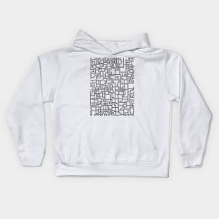 Line Art Pattern Kids Hoodie